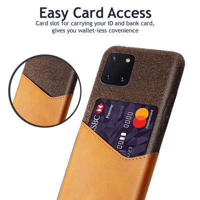 Samsung Galaxy Note 10 Lite Leather back case cover with card slots by Excelsior