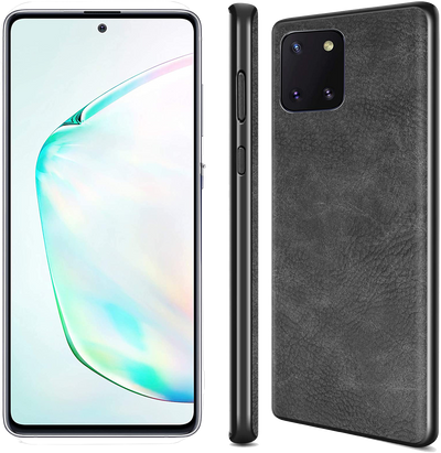 Samsung Galaxy Note 10 Lite black color leather back cover case