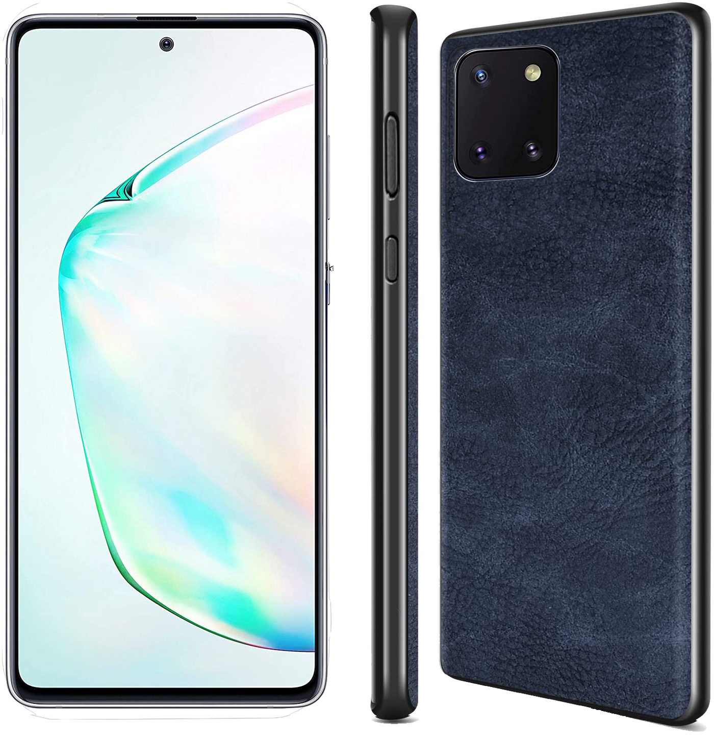 Samsung Galaxy Note 10 Lite blue color leather back cover case
