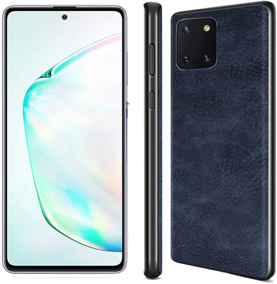 Samsung Galaxy Note 10 Lite blue color leather back cover case