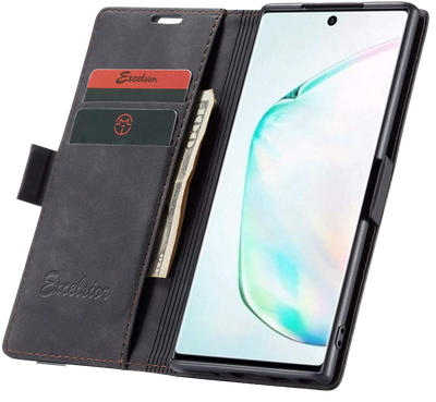 Samsung Galaxy Note 10 Plus Leather Wallet flip case cover with card slots by Excelsior