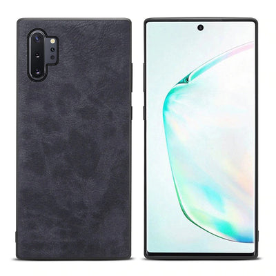 Samsung Galaxy Note 10 Plus black color leather back cover case