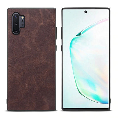 Samsung Galaxy Note 10 Plus coffee color leather back cover case