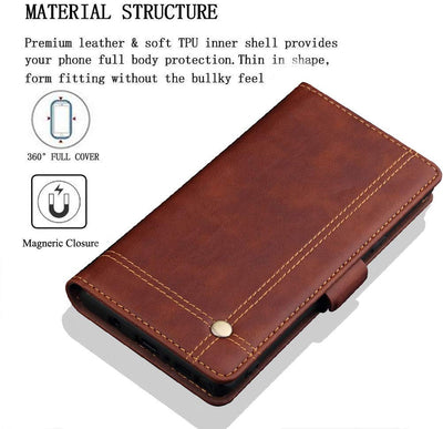 Samsung Galaxy Note 10 Plus 360 degree protection leather wallet flip cover by excelsior