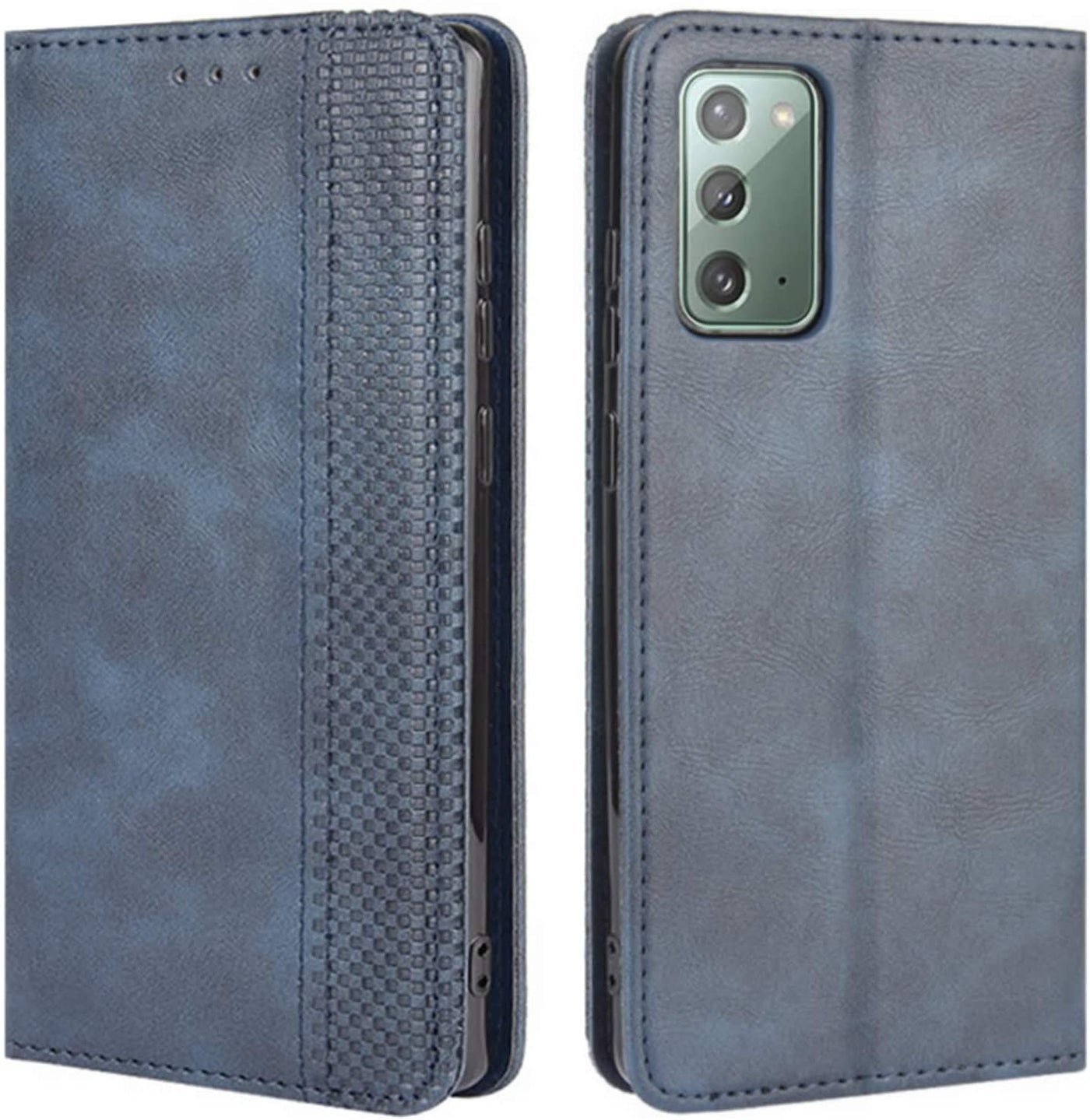 Samsung Galaxy Note 20 blue color leather wallet flip cover case By excelsior
