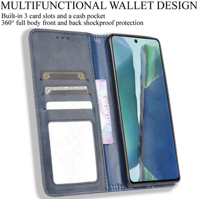 Samsung Galaxy Note 20 Leather Wallet flip case cover with card slots by Excelsior