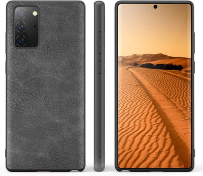 Samsung Galaxy Note 20 black color leather back cover case