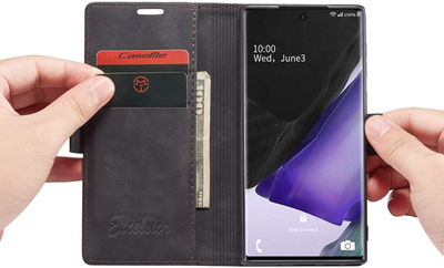 Samsung Galaxy Note 20 Ultra Leather Wallet flip case cover with card slots by Excelsior