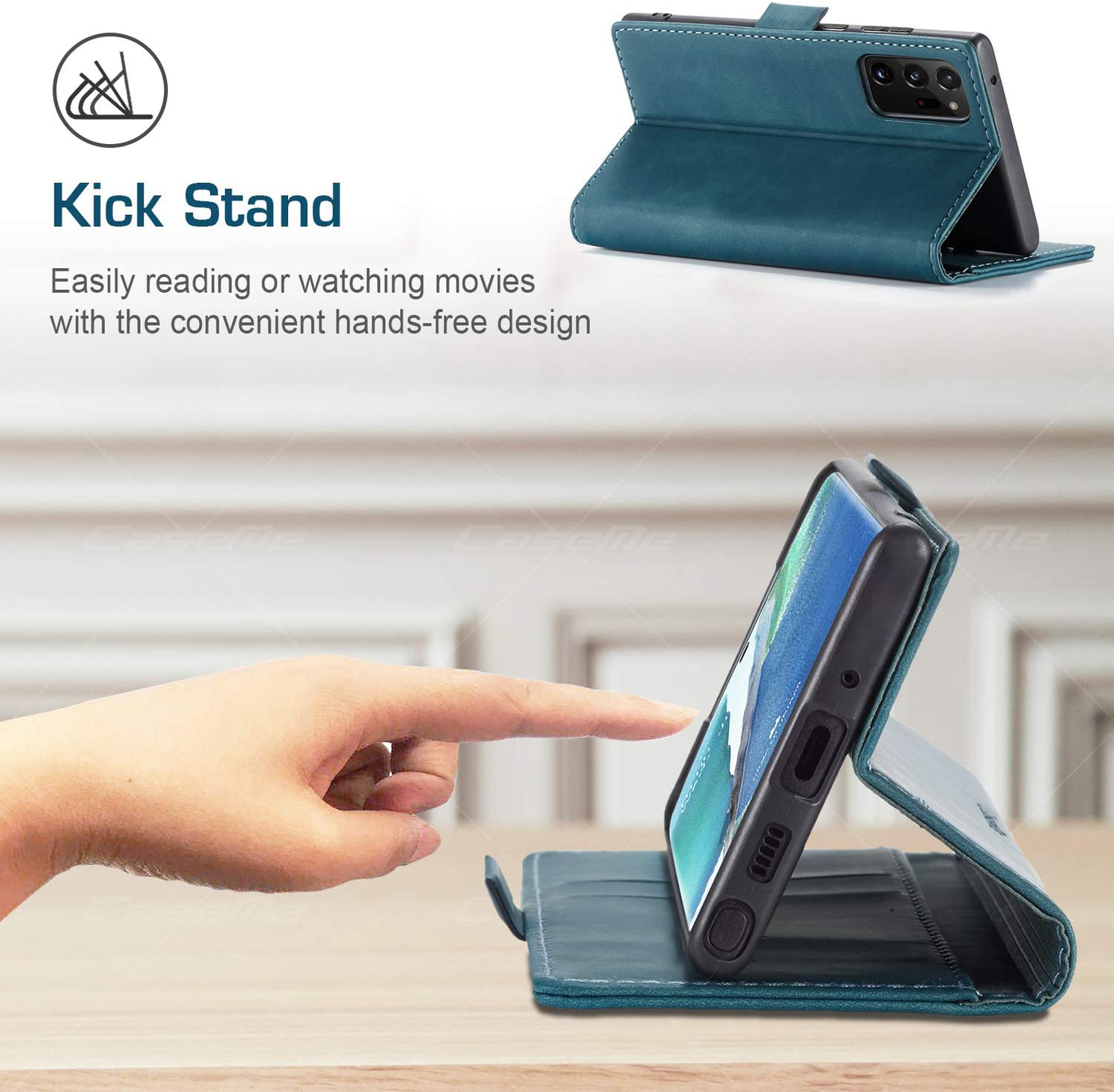 Samsung Galaxy Note 20 Ultra Leather Wallet flip case cover with stand function