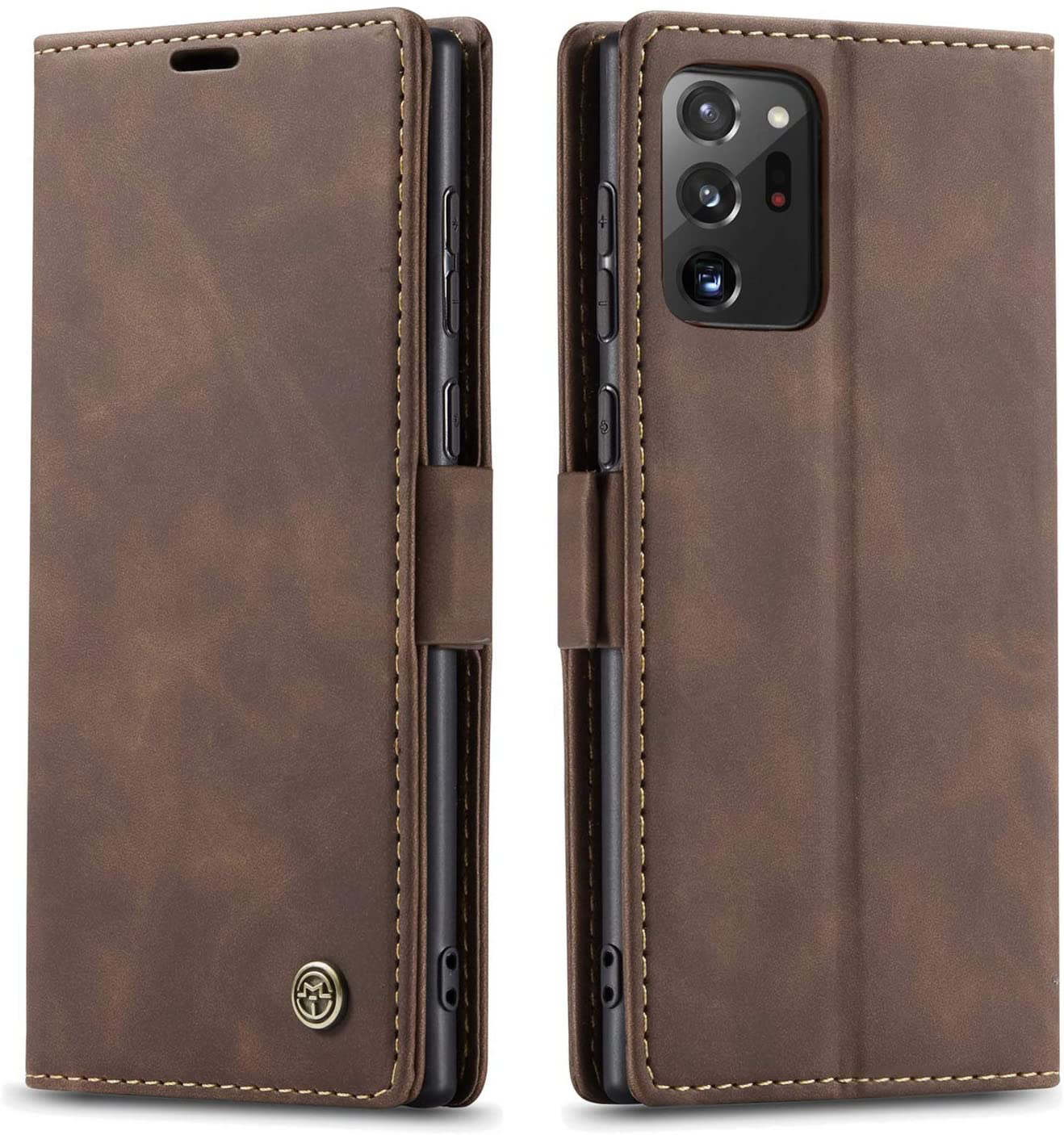Samsung Galaxy Note 20 Ultra coffee color leather wallet flip cover case By excelsior