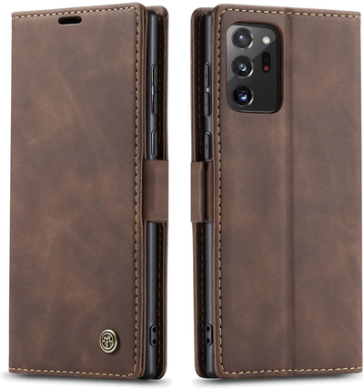 Samsung Galaxy Note 20 Ultra coffee color leather wallet flip cover case By excelsior