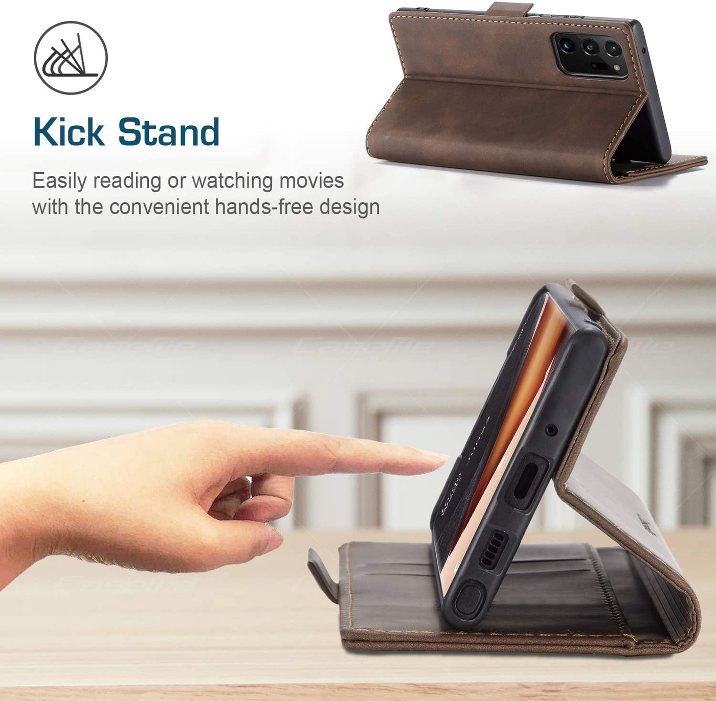 Samsung Galaxy Note 20 Ultra Leather Wallet flip case cover with stand function