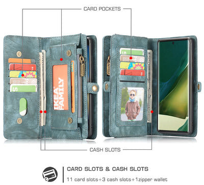 Samsung Galaxy Note 20 Ultra Leather Wallet flip case cover with card slots and pockets by Excelsior