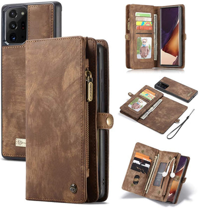 Samsung Galaxy Note 20 Ultra coffee color leather wallet flip cover case By excelsior