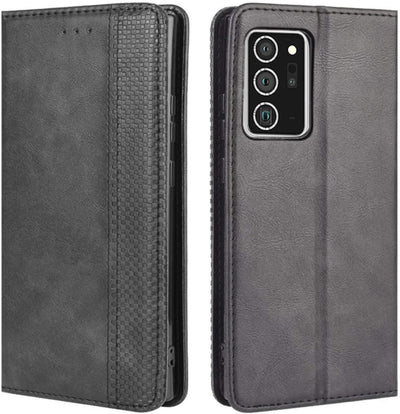 Samsung Galaxy Note 20 Ultra black color leather wallet flip cover case By excelsior