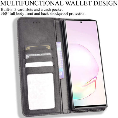 Samsung Galaxy Note 20 Ultra Leather Wallet flip case cover with card slots by Excelsior