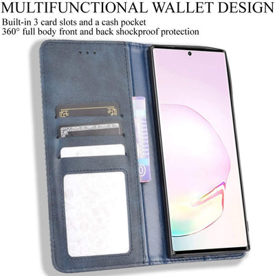 Samsung Galaxy Note 20 Ultra Leather Wallet flip case cover with card slots by Excelsior