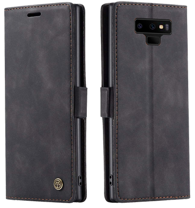 Samsung Galaxy Note 9 black color leather wallet flip cover case By excelsior