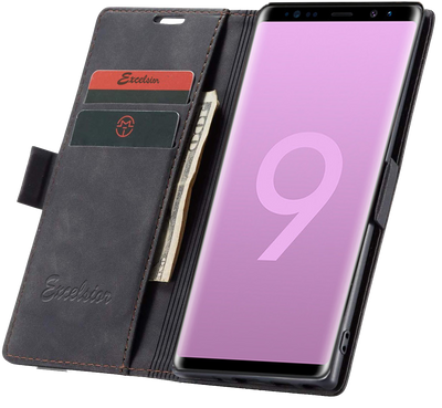 Samsung Galaxy Note 9 Leather Wallet flip case cover with card slots by Excelsior