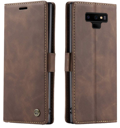 Samsung Galaxy Note 9 coffee color leather wallet flip cover case By excelsior
