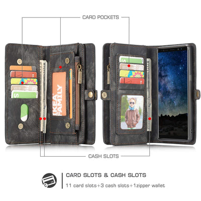 Samsung Galaxy Note 9 Leather Wallet flip case cover with card slots by Excelsior