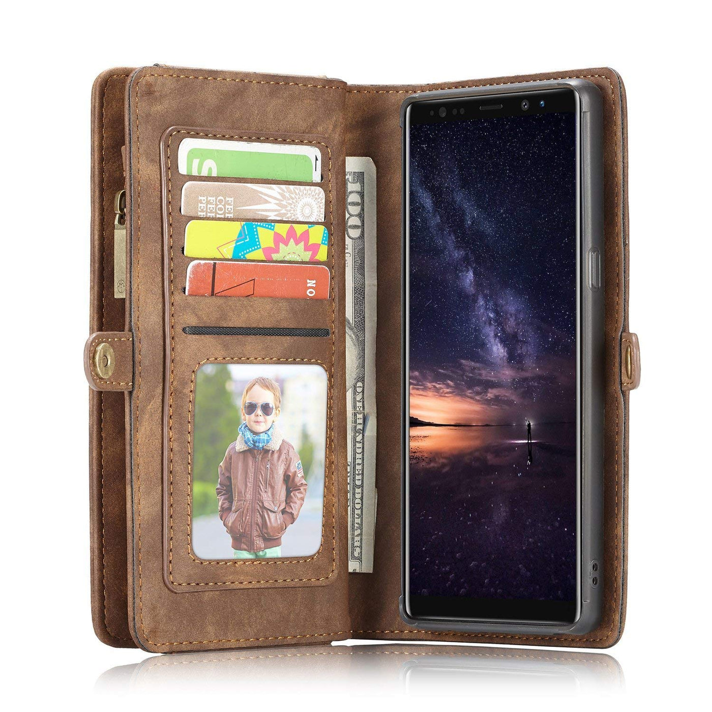 Samsung Galaxy Note 9 full body protection Leather Wallet flip case cover by Excelsior