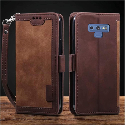 Samsung Galaxy Note 9 Coffee color leather wallet flip cover case By excelsior