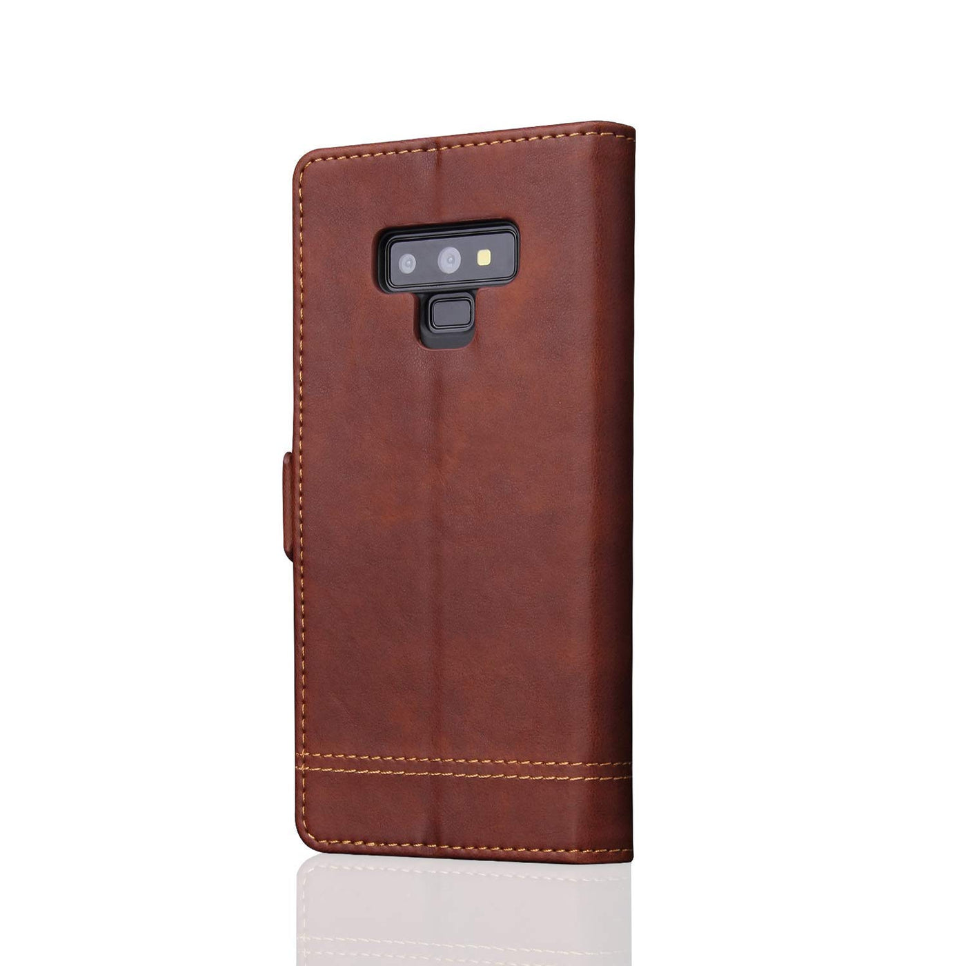 Samsung Galaxy Note 9 leather case cover with camera protection