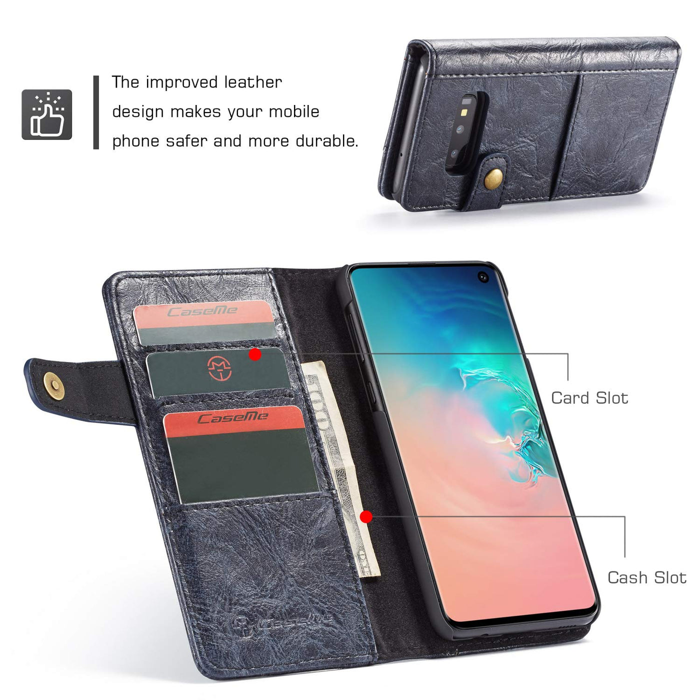 Excelsior Premium Leather Wallet flip Cover Case For Samsung Galaxy S10e (2019)