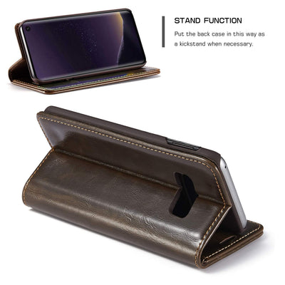 Samsung Galaxy S10e Leather Wallet flip cover with stand function