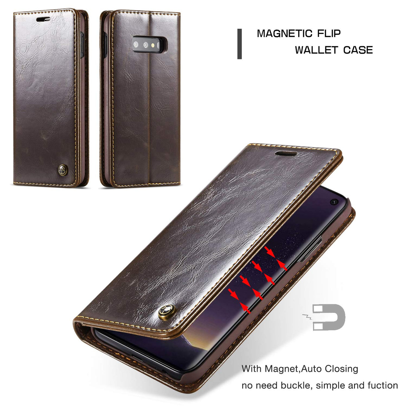 Samsung Galaxy S10e Magnetic flip Wallet cover