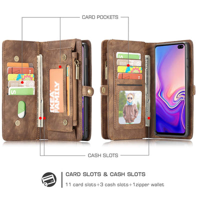 Samsung Galaxy S10 Plus Leather Wallet flip case with card slots by Excelsior