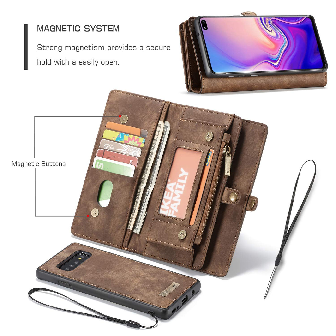 Samsung Galaxy S10 Plus Magnetic flip Wallet cover