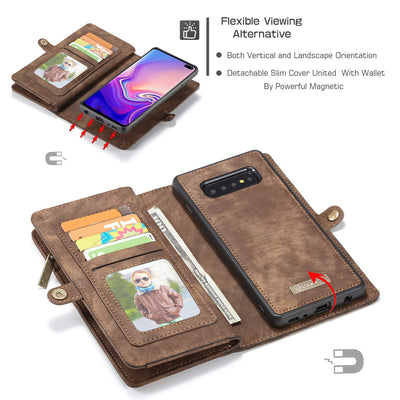 Excelsior Premium Multifunctional Leather Wallet Flip Cover Case For Samsung Galaxy S10 Plus