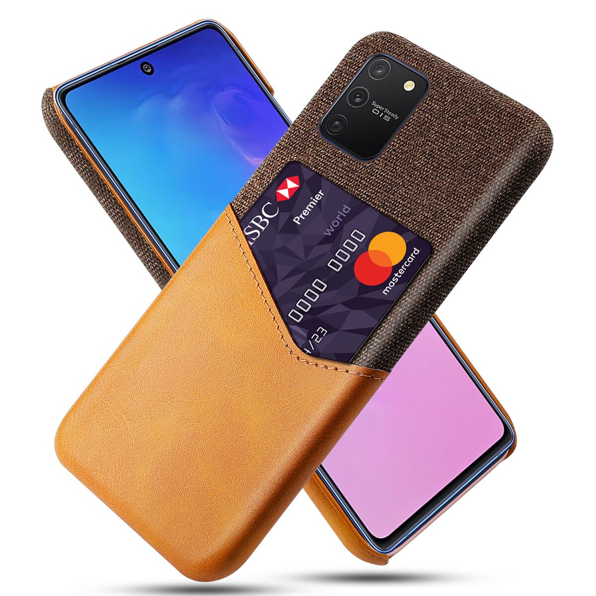 Samsung Galaxy S10 Lite leather back cover with card holder slot
