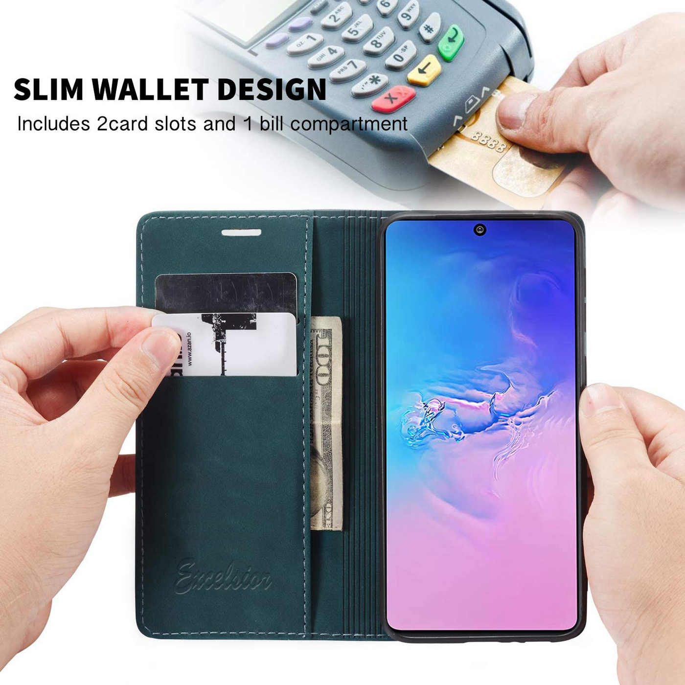 Excelsior Premium Leather Wallet flip Cover Case For Samsung Galaxy S10 Lite (2020)