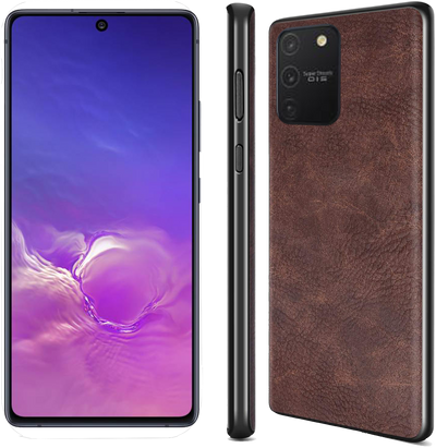 Samsung Galaxy S10 Lite coffee color leather back case