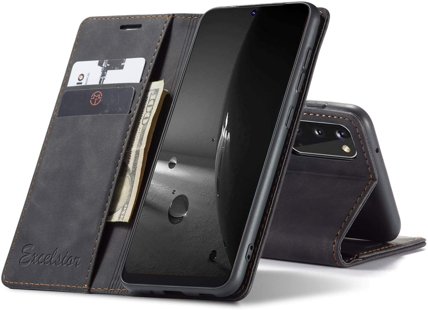 Samsung Galaxy S20 5G Leather Wallet flip cover with stand function