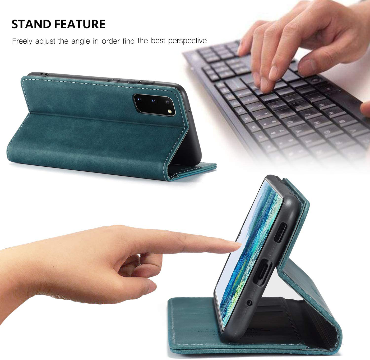 Samsung Galaxy S20 FE Leather Wallet flip case cover with stand function