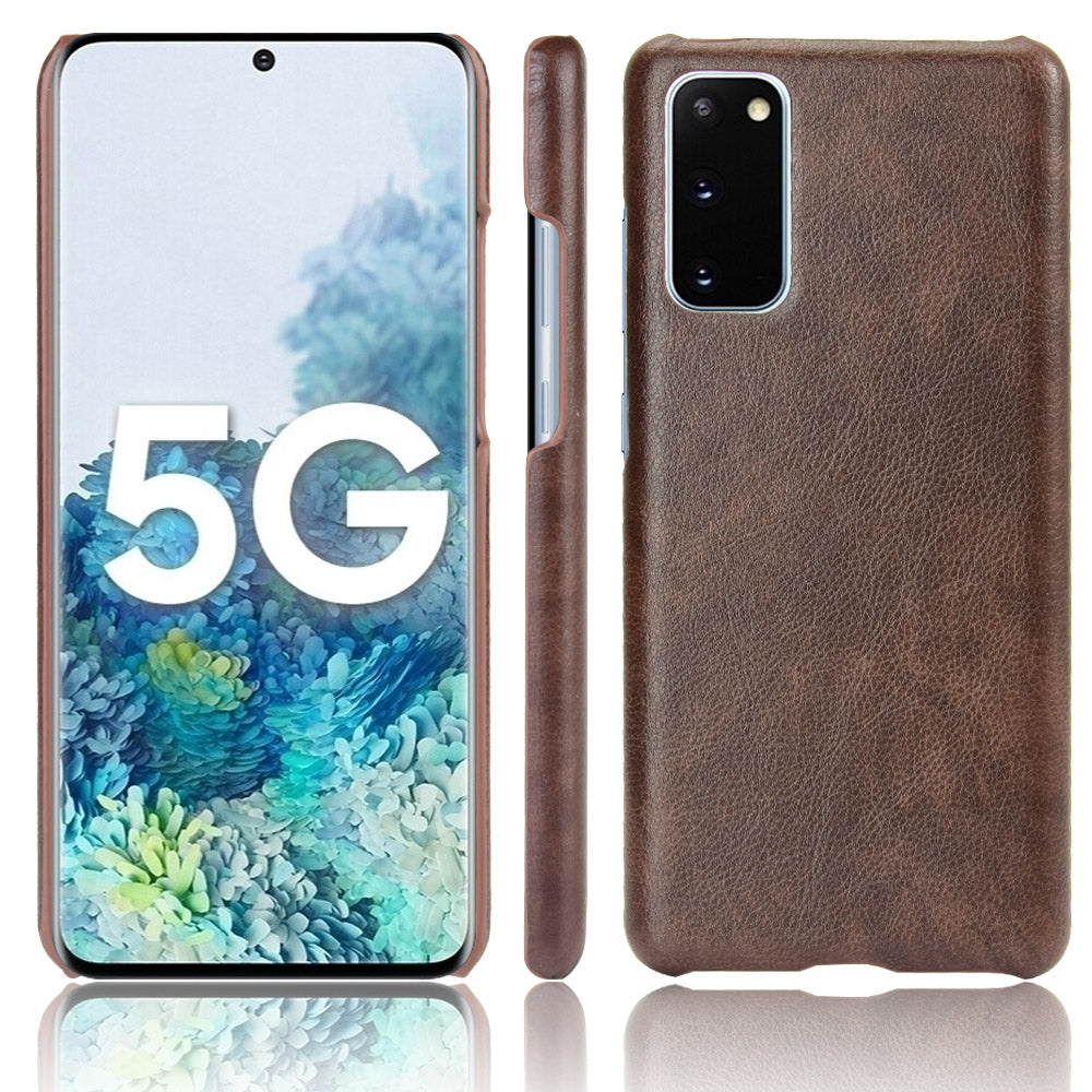 Samsung Galaxy S20 FE coffee color leather back cover case