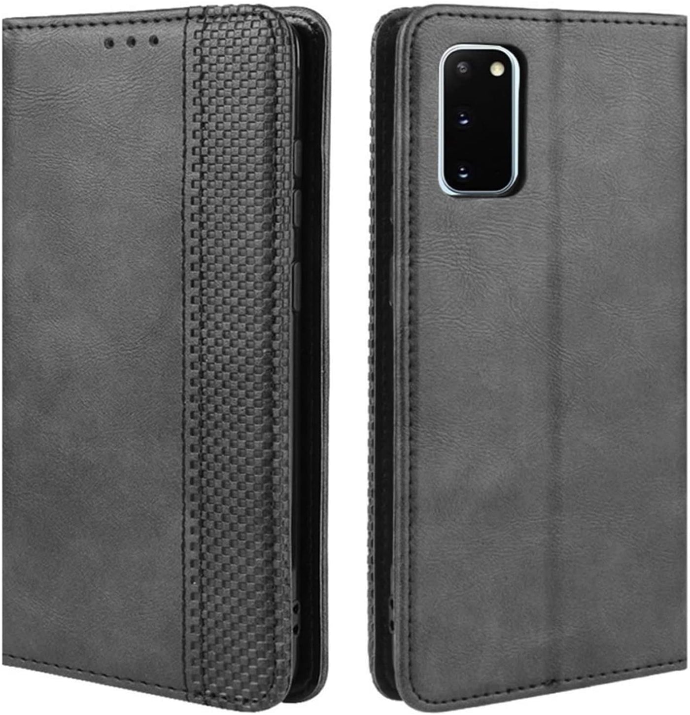 Samsung Galaxy S20 5G black color leather wallet flip cover case By excelsior