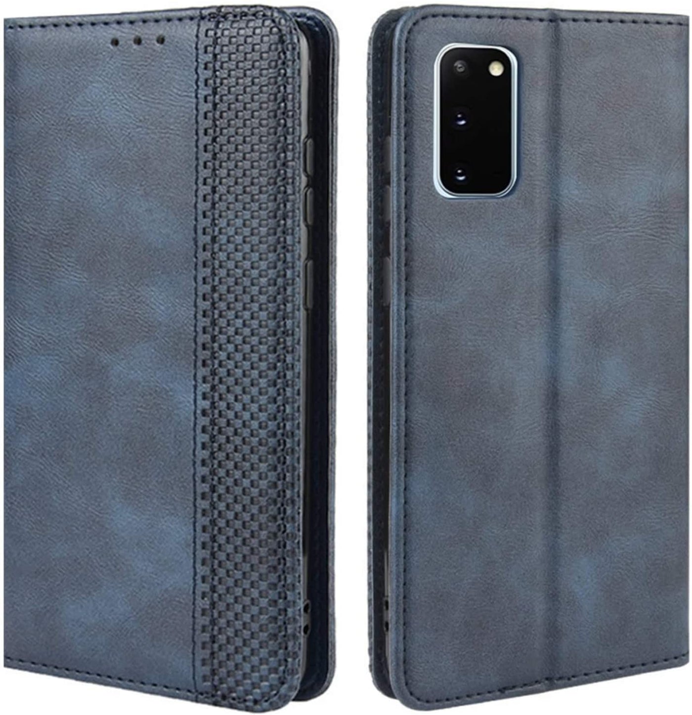 Samsung Galaxy S20 FE blue color leather wallet flip cover case By excelsior