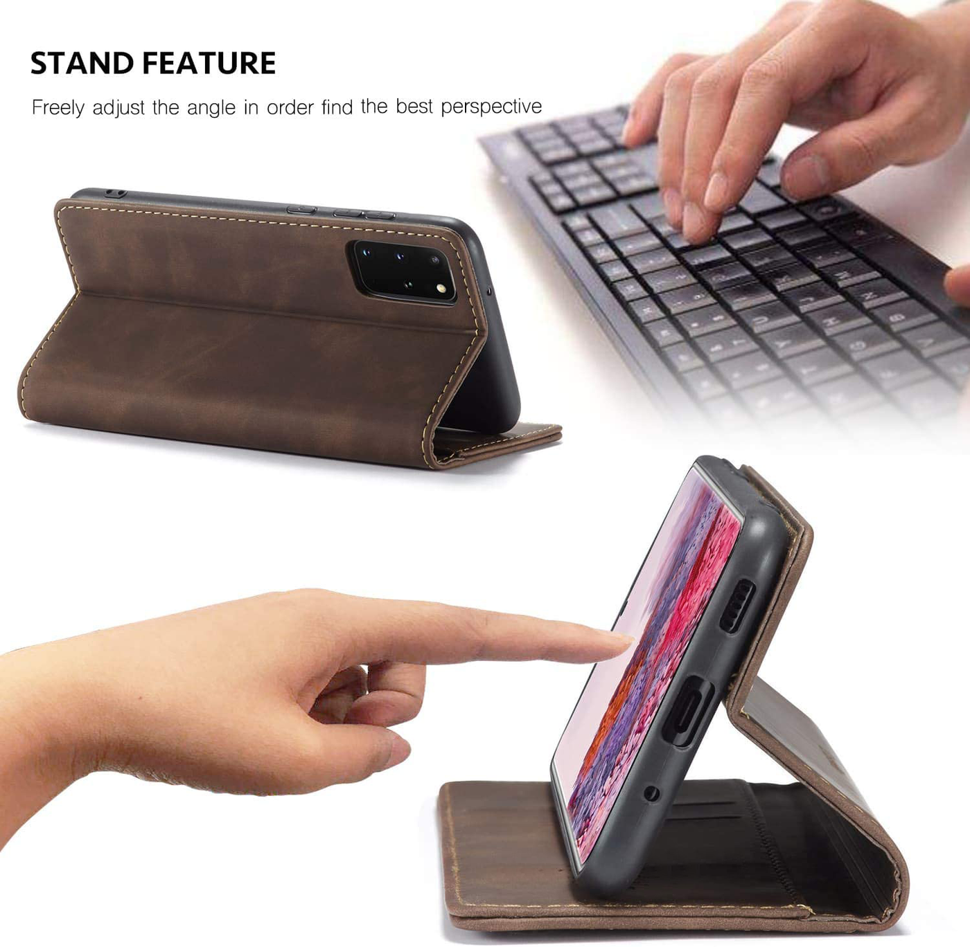 Samsung Galaxy S20 Plus Leather Wallet flip cover with stand function