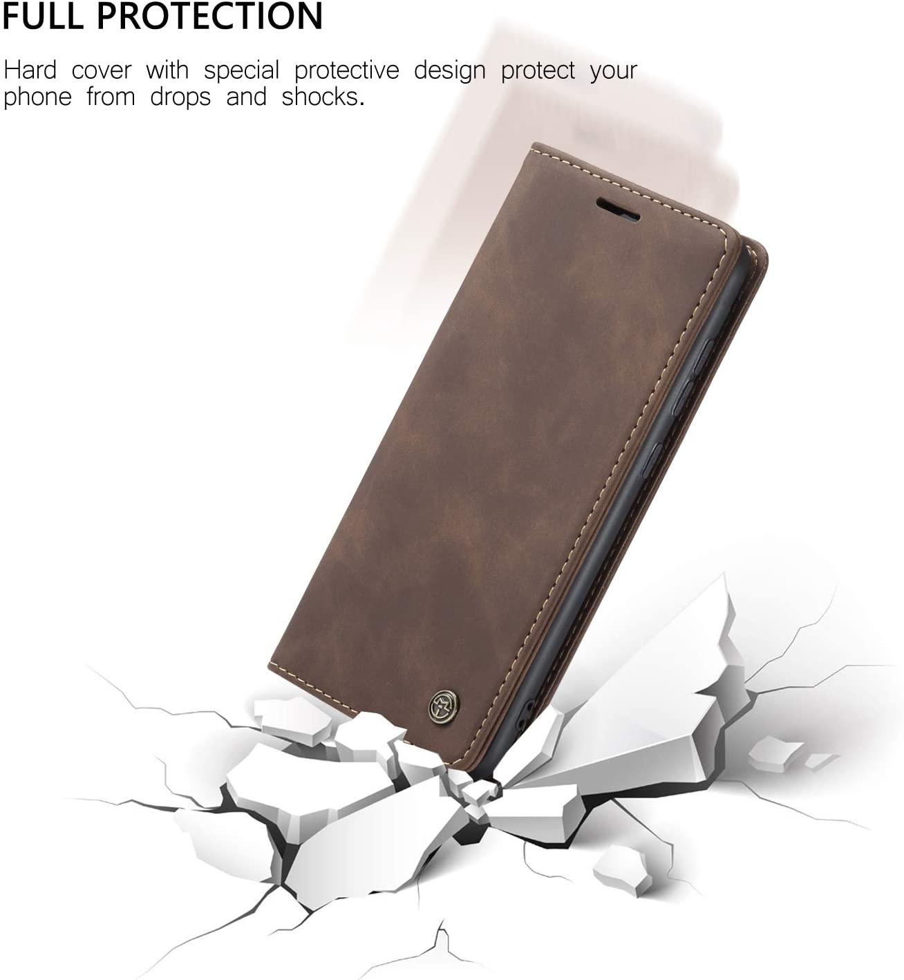 Samsung Galaxy S20 Plus full body protection Leather Wallet flip case cover by Excelsior