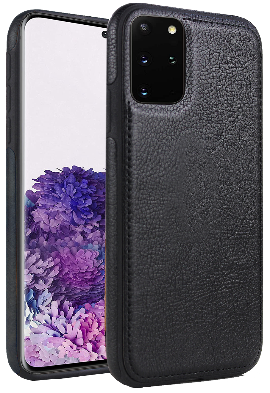 Samsung Galaxy S20 Plus black color leather back cover case