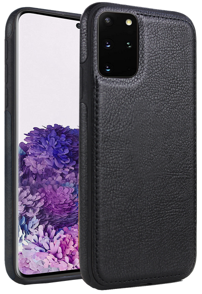Samsung Galaxy S20 Plus black color leather back cover case