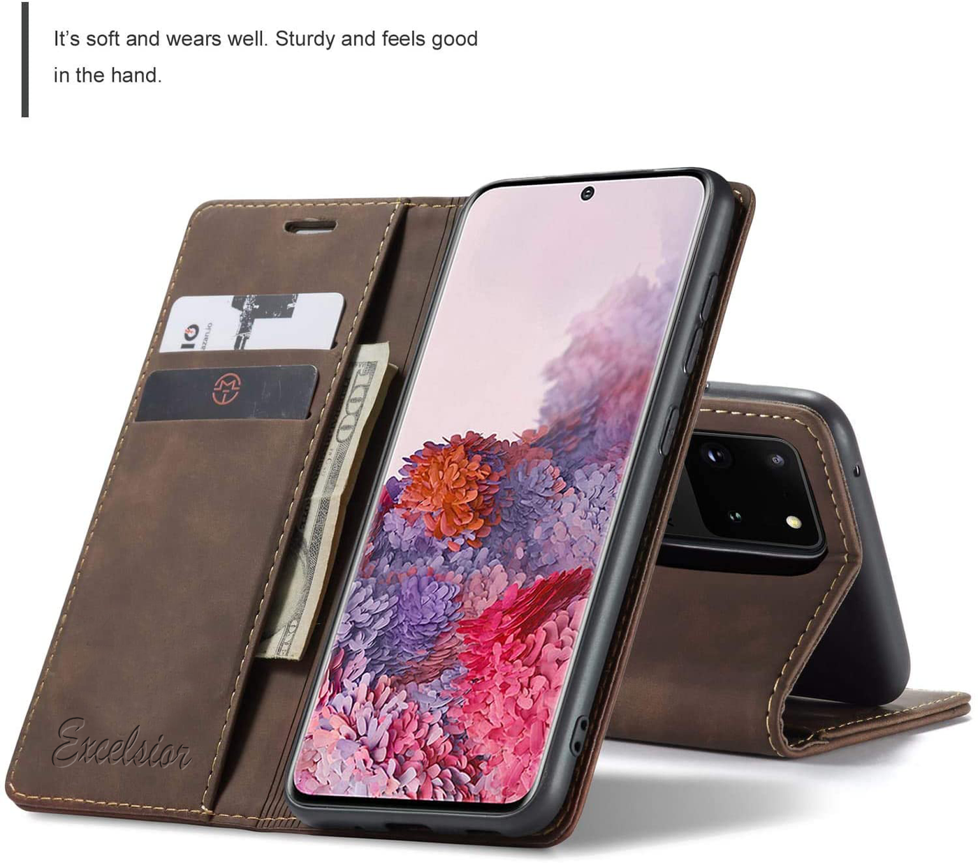 Samsung Galaxy S20 Ultra Leather Wallet flip cover with stand function