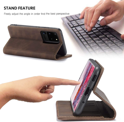 Samsung Galaxy S20 Ultra Leather Wallet flip cover with stand function