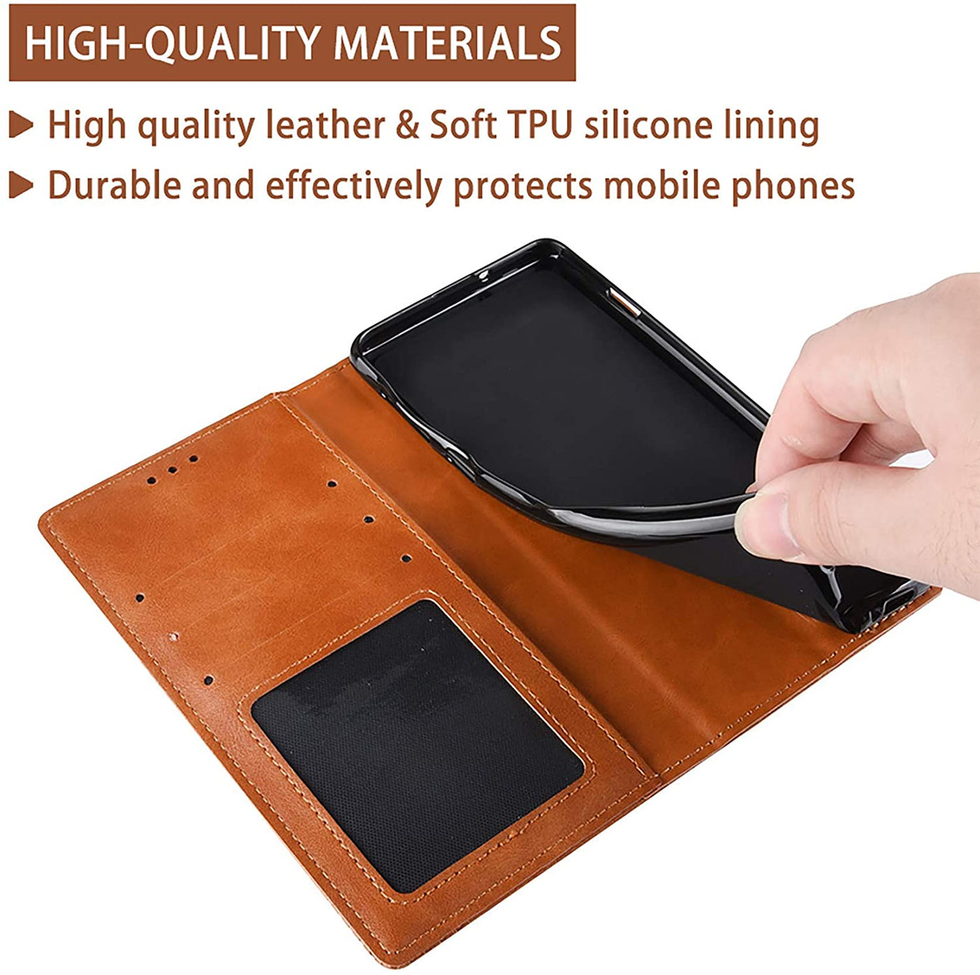 Samsung Galaxy S21 5G full body protection Leather Wallet flip case cover by Excelsior