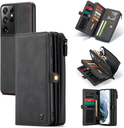 Excelsior Premium Multifunctional Leather Wallet Flip Cover Case For Samsung Galaxy S21 Ultra